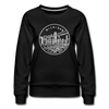 Michigan Women's Sweatshirt - Retro Mountain Women's Michigan Crewneck Sweatshirt - black