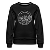 Maryland Women's Sweatshirt - Retro Mountain Women's Maryland Crewneck Sweatshirt - black