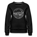 Maryland Women's Sweatshirt - Retro Mountain Women's Maryland Crewneck Sweatshirt - black