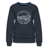 Maryland Women's Sweatshirt - Retro Mountain Women's Maryland Crewneck Sweatshirt - navy