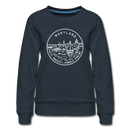 Maryland Women's Sweatshirt - Retro Mountain Women's Maryland Crewneck Sweatshirt - navy