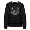 Montana Women's Sweatshirt - Retro Mountain Women's Montana Crewneck Sweatshirt - black