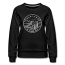 Montana Women's Sweatshirt - Retro Mountain Women's Montana Crewneck Sweatshirt - black
