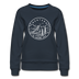 Montana Women's Sweatshirt - Retro Mountain Women's Montana Crewneck Sweatshirt - navy