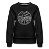 Nevada Women's Sweatshirt - Retro Mountain Women's Nevada Crewneck Sweatshirt - black