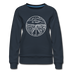 Nevada Women's Sweatshirt - Retro Mountain Women's Nevada Crewneck Sweatshirt - navy