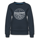 Missouri Women's Sweatshirt - Retro Mountain Women's Missouri Crewneck Sweatshirt - navy