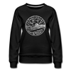 New Jersey Women's Sweatshirt - Retro Mountain Women's New Jersey Crewneck Sweatshirt - black