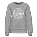 New Jersey Women's Sweatshirt - Retro Mountain Women's New Jersey Crewneck Sweatshirt - heather gray