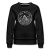 New Mexico Women's Sweatshirt - Retro Mountain Women's New Mexico Crewneck Sweatshirt - black