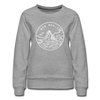 New Mexico Women's Sweatshirt - Retro Mountain Women's New Mexico Crewneck Sweatshirt - heather gray