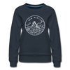 New Mexico Women's Sweatshirt - Retro Mountain Women's New Mexico Crewneck Sweatshirt - navy