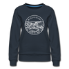 Mississippi Women's Sweatshirt - Retro Mountain Women's Mississippi Crewneck Sweatshirt - navy