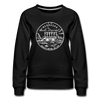 Nebraska Women's Sweatshirt - Retro Mountain Women's Nebraska Crewneck Sweatshirt - black