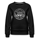 Nebraska Women's Sweatshirt - Retro Mountain Women's Nebraska Crewneck Sweatshirt - black