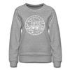 Nebraska Women's Sweatshirt - Retro Mountain Women's Nebraska Crewneck Sweatshirt - heather gray