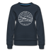 New Hampshire Women's Sweatshirt - Retro Mountain Women's New Hampshire Crewneck Sweatshirt - navy