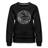 North Carolina Women's Sweatshirt - Retro Mountain Women's North Carolina Crewneck Sweatshirt - black