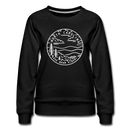 North Carolina Women's Sweatshirt - Retro Mountain Women's North Carolina Crewneck Sweatshirt - black