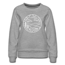 North Carolina Women's Sweatshirt - Retro Mountain Women's North Carolina Crewneck Sweatshirt - heather gray