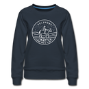 Oklahoma Women's Sweatshirt - Retro Mountain Women's Oklahoma Crewneck Sweatshirt - navy