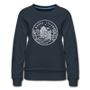 Rhode Island Women's Sweatshirt - Retro Mountain Women's Rhode Island Crewneck Sweatshirt - navy
