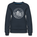 Rhode Island Women's Sweatshirt - Retro Mountain Women's Rhode Island Crewneck Sweatshirt - navy