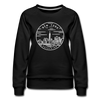 New York Women's Sweatshirt - Retro Mountain Women's New York Crewneck Sweatshirt - black