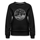 New York Women's Sweatshirt - Retro Mountain Women's New York Crewneck Sweatshirt - black