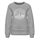 New York Women's Sweatshirt - Retro Mountain Women's New York Crewneck Sweatshirt - heather gray