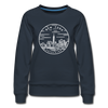 New York Women's Sweatshirt - Retro Mountain Women's New York Crewneck Sweatshirt - navy