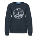 New York Women's Sweatshirt - Retro Mountain Women's New York Crewneck Sweatshirt - navy