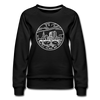 Ohio Women's Sweatshirt - Retro Mountain Women's Ohio Crewneck Sweatshirt - black