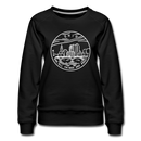 Ohio Women's Sweatshirt - Retro Mountain Women's Ohio Crewneck Sweatshirt - black