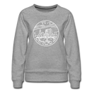 Ohio Women's Sweatshirt - Retro Mountain Women's Ohio Crewneck Sweatshirt - heather gray