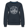 Ohio Women's Sweatshirt - Retro Mountain Women's Ohio Crewneck Sweatshirt - navy