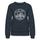 Ohio Women's Sweatshirt - Retro Mountain Women's Ohio Crewneck Sweatshirt - navy