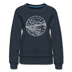 Oregon Women's Sweatshirt - Retro Mountain Women's Oregon Crewneck Sweatshirt - navy