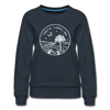 South Carolina Women's Sweatshirt - Retro Mountain Women's South Carolina Crewneck Sweatshirt - navy