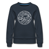 Tennessee Women's Sweatshirt - Retro Mountain Women's Tennessee Crewneck Sweatshirt - navy