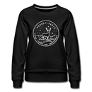 Pennsylvania Women's Sweatshirt - Retro Mountain Women's Pennsylvania Crewneck Sweatshirt - black