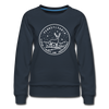 Pennsylvania Women's Sweatshirt - Retro Mountain Women's Pennsylvania Crewneck Sweatshirt - navy