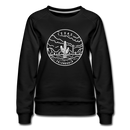 Texas Women's Sweatshirt - Retro Mountain Women's Texas Crewneck Sweatshirt - black