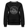 Utah Women's Sweatshirt - Retro Mountain Women's Utah Crewneck Sweatshirt - black