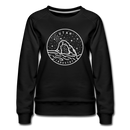 Utah Women's Sweatshirt - Retro Mountain Women's Utah Crewneck Sweatshirt - black