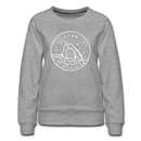 Utah Women's Sweatshirt - Retro Mountain Women's Utah Crewneck Sweatshirt - heather gray