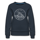 Utah Women's Sweatshirt - Retro Mountain Women's Utah Crewneck Sweatshirt - navy