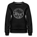 South Dakota Women's Sweatshirt - Retro Mountain Women's South Dakota Crewneck Sweatshirt - black