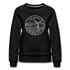 Vermont Women's Sweatshirt - Retro Mountain Women's Vermont Crewneck Sweatshirt - black