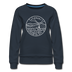 Vermont Women's Sweatshirt - Retro Mountain Women's Vermont Crewneck Sweatshirt - navy